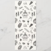 お洒落、手書き結婚のフラットメニュー メニュー (裏面)