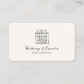 お洒落、手書き、説明 名刺 (正面)