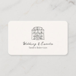 お洒落、手書き、説明 名刺