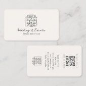 お洒落、手書き、説明 名刺 (正面/裏面)