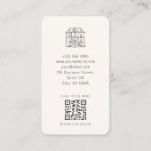 お洒落、手書き、説明 名刺 (裏面)