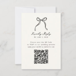 お洒落、手書きQR結婚コードRsvp 出欠カード