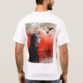 ""お洒落:疑問に思キュリオのサーレアル・スレッド Tシャツ (裏面)