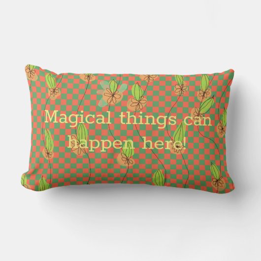 お洒落、魔法アートおもしろい ランバークッション (正面)