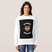 & お洒落：黒スタイリッシュとオレンジのプロフェッショナルログ スウェットシャツ (正面フル)