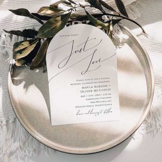 お洒落Arch Just Loveのスクリプ結婚ト 招待状