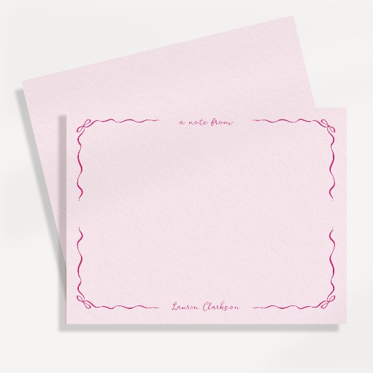 お洒落Boxes Pink 縁ど Note Card ノートカード