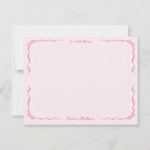 お洒落Boxes Pink 縁ど Note Card ノートカード (正面)