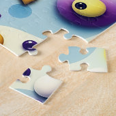 お洒落Cartoon World - カラフル抽象芸術おもしろい ジグソーパズル (側面)