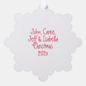 お洒落Christmas Goat Customizable オーナメントカード (裏面)