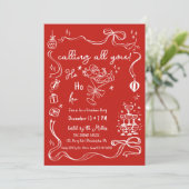 お洒落Friendmasパーティーサンタカクテル 案内状 (スタンド正面)