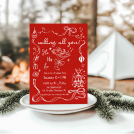 お洒落Friendmasパーティーサンタカクテル 案内状