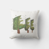 お洒落Geometric Trees-Hand Drawnイラストレーション クッション (正面)