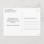 お洒落Happy New Year Script Photo シーズンポストカード (裏面)