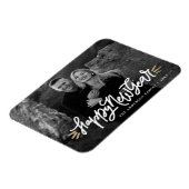 お洒落Happy New Year Script Photo マグネット (左側)