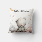 "お洒落Hello Little One"テディベア クッション (正面)