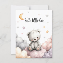 "お洒落Hello Little One"テディベア ポストカード