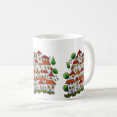 お洒落House Mug (Doodle – 手書き) コーヒーマグカップ (正面右)