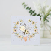 お洒落Mommy To Bee Boy Baby Shower 招待状 (スタンド正面)