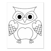 お洒落Owl、You Color、4" x 5"ゴムスタンプ ラバースタンプ (インプリント)