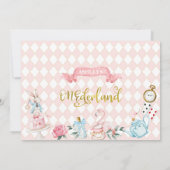 お洒落Photo Bow Alice Onederland 1st Birt 招待状 (裏面)