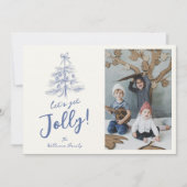 お洒落Scribble Christmas Photo シーズンカード (正面)