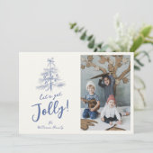 お洒落Scribble Christmas Photo シーズンカード (スタンド正面)