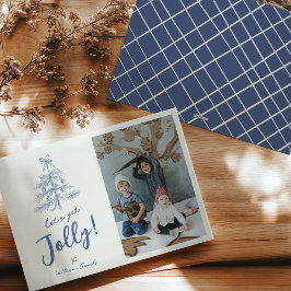 お洒落Scribble Christmas Photo シーズンカード