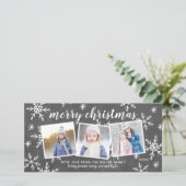 お洒落Snapshot Merry Christmas Holiday Photo シーズンカード (スタンド正面)