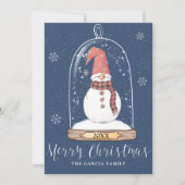 お洒落Snow Globe Non-Photo Christmas Card (正面)