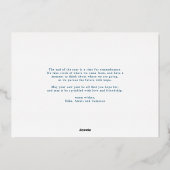 お洒落Snowflakes Blue Happy Hanukkah写真 箔シーズンカード (裏面)