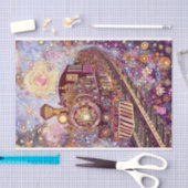 お洒落Steampunk Train, Mosaic DH5L Decompage 薄葉紙 (クラフト)