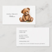 お洒落Teddy BearChildcare名刺 名刺 (正面/裏面)