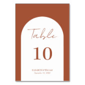 お洒落Terracotta Arch Frameスクリプ結婚ト テーブルナンバー (裏面)