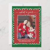 お洒落What a Year Photo Collageクリスマス カード (正面)