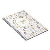 お洒落Winter Tree Pattern, Notebook Journal ノートブック (右側)