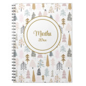 お洒落Winter Tree Pattern, Notebook Journal ノートブック (正面)