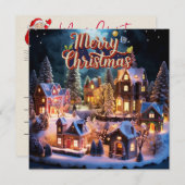 お洒落Wishes Christmas Card ノートカード (正面/裏面)