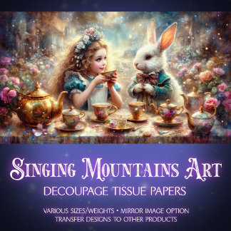 お洒落Wonderland Alice's Magical Tea Decompage 薄葉紙