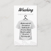 お洗濯の指示あり気にます 名刺 (裏面)
