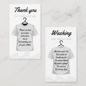 お洗濯の指示あり気にます 名刺 (正面/裏面)