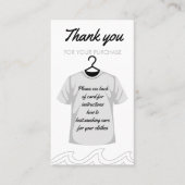 お洗濯の指示あり気にます 名刺 (正面)