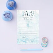 お海の下のベイビー！ベイビーシャワーのための親アドバイス チラシ (シングル)