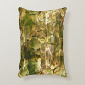お湯からの水春緑 – 金ゴールド自然 アクセントクッション (正面(垂直))
