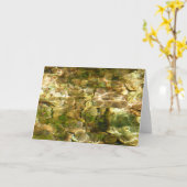 お湯からの水春緑 – 金ゴールド自然 カード (黄色い花)