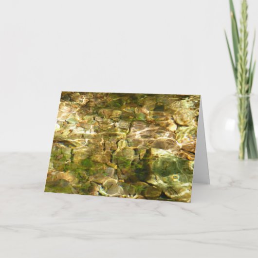 お湯からの水春緑 – 金ゴールド自然 カード (正面)