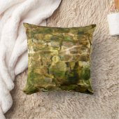 お湯からの水春緑 – 金ゴールド自然 クッション (ブランケット)