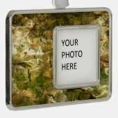 お湯からの水春緑 – 金ゴールド自然 シルバープレートフレームオーナメント (右)