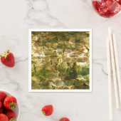 お湯からの水春緑 – 金ゴールド自然 スタンダードカクテルナプキン (インサイチュ)