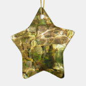 お湯からの水春緑 – 金ゴールド自然 セラミックオーナメント (左)